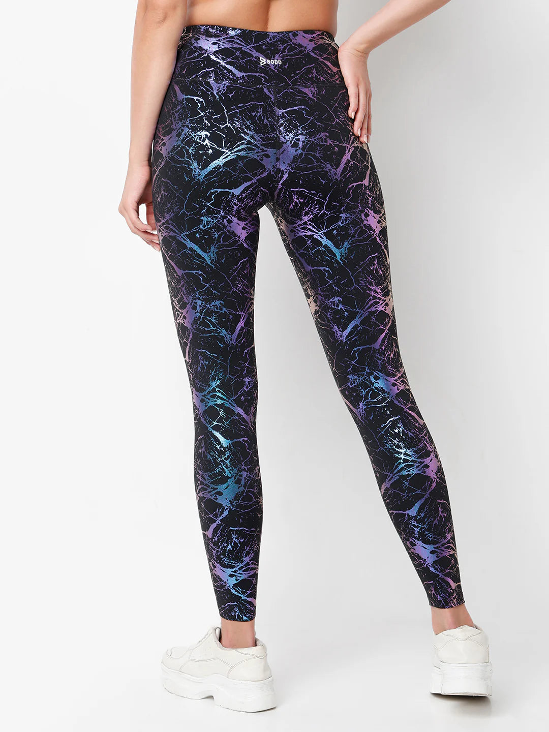 Saam Fashion Celestial Marble Metallic Leggings