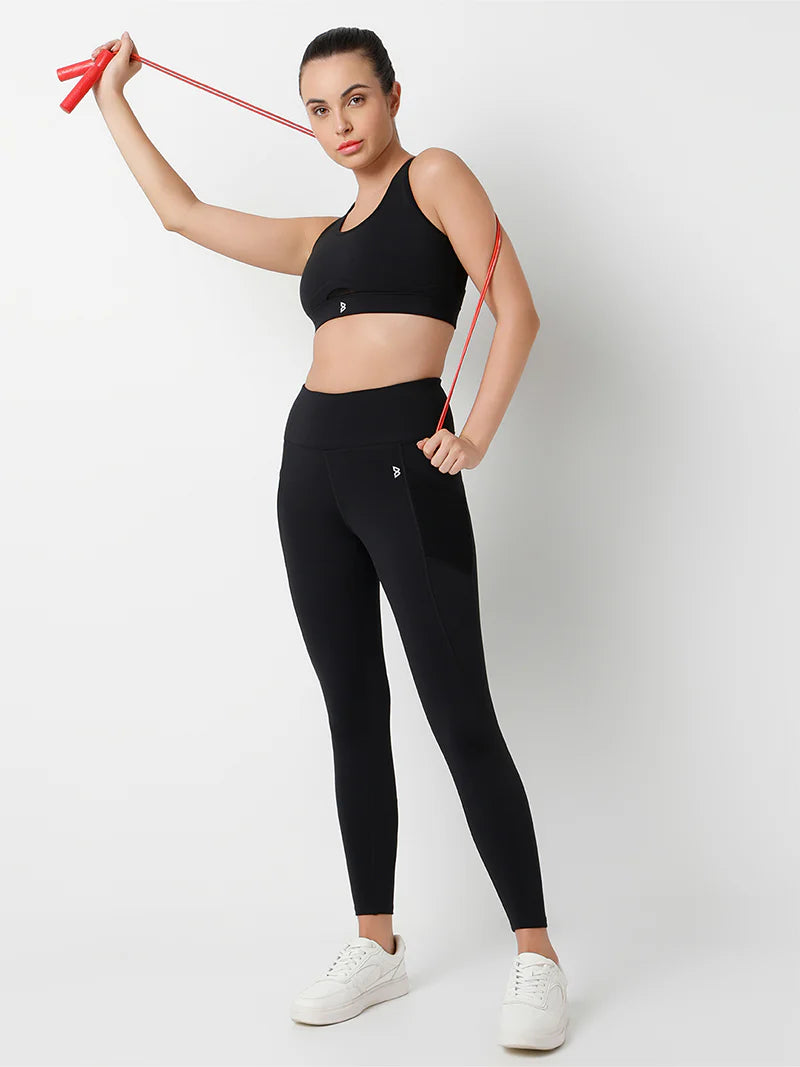 Saam Fashion Pinnacle Performance Black Leggings