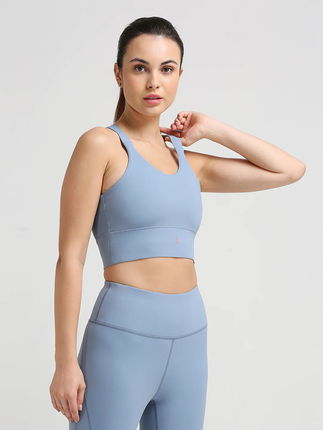 Saam Fashion Break A Sweat Stellar Blue Crop Top