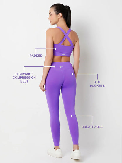 Saam Fashion VioletFlow Cross Back set