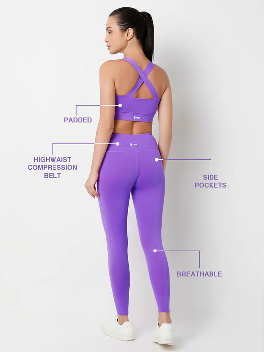 Saam Fashion VioletFlow Cross Back set